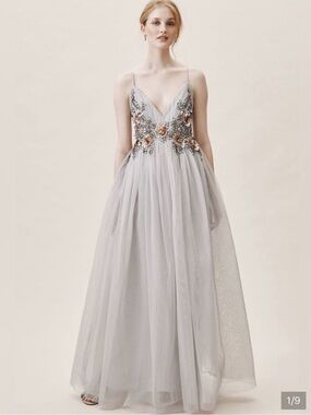 bhldn calla sleeveless tulle floral appliqué maxi dress BHLDN | Dresses | Nwot Bhldn Calla Sleeveless Tulle Floral Appliqu Maxi  Dress